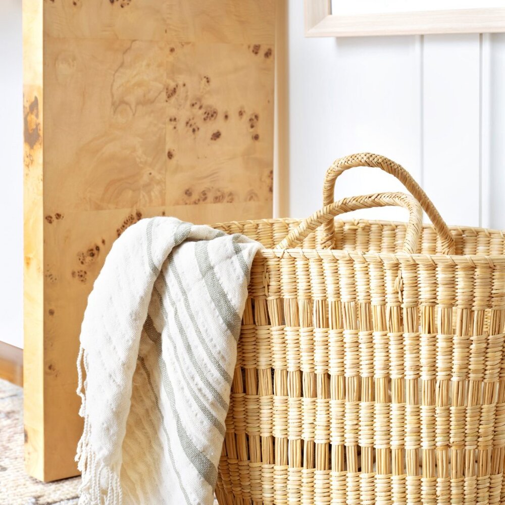 Threshold Studio McGee Novelty Tote Basket‎ with Handles - Woven Seagrass
